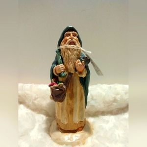 Vintage Santa. Creative Craft. hand painted.